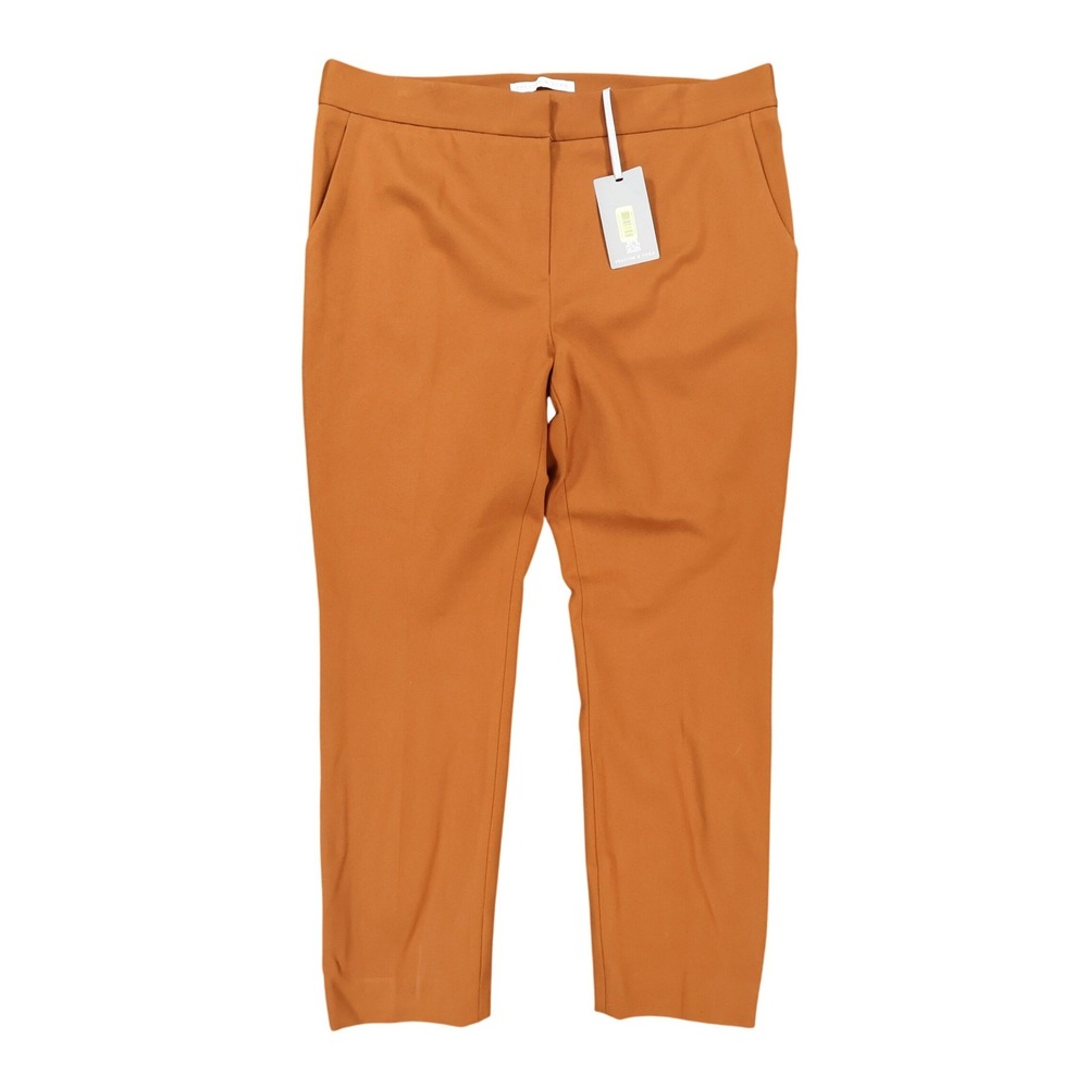 Preston & York Dress‎ Pants Womens 14 Orange Rayon Blend Slim Ankle Career New